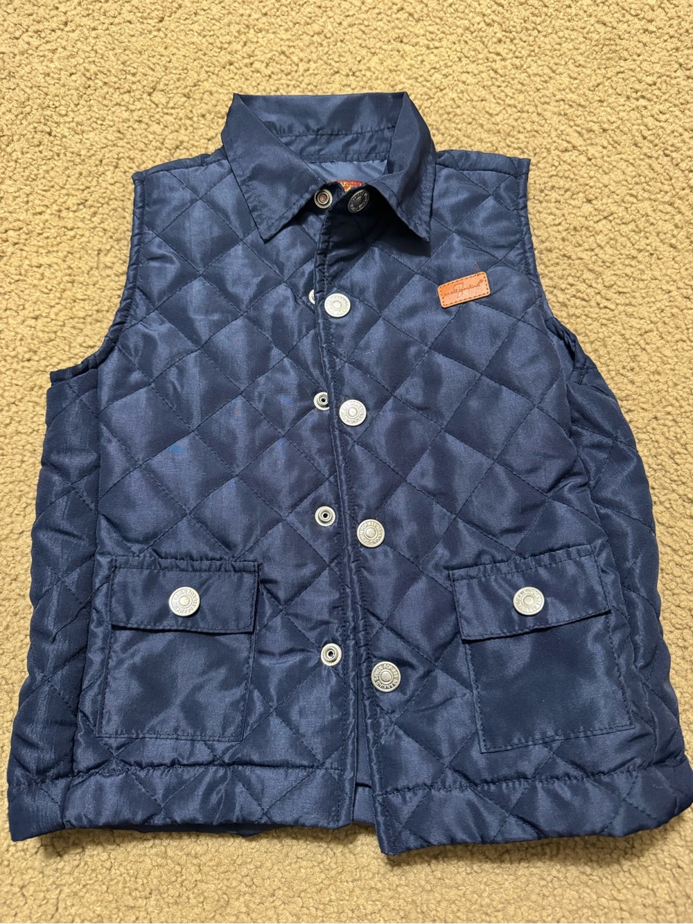 Kids 7 for All Mankind Boys 2T Quilted Navy Vest